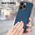 For iPhone 14 Vintage Leather PC Back Cover Phone Case(Blue)