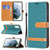 For Samsung Galaxy S21 FE Color Matching Denim Texture Horizontal Flip Leather Case with Holder & Card Slots & Wallet & Lanyard(Green)