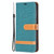 For Samsung Galaxy S21 FE Color Matching Denim Texture Horizontal Flip Leather Case with Holder & Card Slots & Wallet & Lanyard(Green)