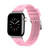 For Apple Watch Series 6 40mm H Texture Soft Silicone Buckle Watch Band(Pink)