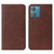 For Motorola Edge 40 Neo Magnetic Closure Leather Phone Case(Brown)
