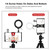 PULUZ 2 in 1 Vlogging Live Broadcast Smartphone Video Rig + 4.7 inch 12cm Ring LED Selfie Light Kits with Cold Shoe Tripod Head for iPhone, Galaxy, Huawei, Xiaomi, HTC, LG, Google, and Other Smartphones(Red)
