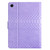 For Samsung Galaxy Tab A9 Solid Color Crocodile Texture Smart PU Tablet Case with Sleep / Wake-up Function(Purple)