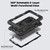 For Samsung Galaxy Tab A9 Silicone + PC Tablet Case with Shoulder Strap(Black)