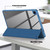 For Samsung Galaxy Tab A9+ Acrylic 3-folding Solid Color Smart Leather Tablet Case(Blue)