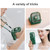F30 Electroplating Handheld Fan Portable Desktop Folding Mute USB Hanging Neck Fan, Upgraded Version (Green)