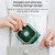 F30 Electroplating Handheld Fan Portable Desktop Folding Mute USB Hanging Neck Fan, Upgraded Version (Green)
