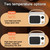 1200W Electric Heater Winter Hand Warmer with Screen Display,EU Plug(Orange)