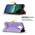 For Nokia 1.4 Color Matching Denim Texture Horizontal Flip Leather Case with Holder & Card Slots & Wallet & Lanyard(Purple)