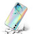 For iPhone 12 Laser Marble Pattern Clear TPU Shockproof Protective Case(Blue)