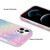 For iPhone 12 Pro Max Gradient Color Shell Texture IMD TPU Shockproof Case(Gradient Purple Pink)