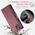 For iPhone 14 Plus CaseMe 023 Butterfly Buckle Litchi Texture RFID Anti-theft Leather Phone Case(Wine Red)