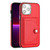For iPhone 13 Pro Max Shockproof Leather Phone Case with Card Holder(Red)