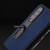 For Samsung Galaxy Z Fold4 5G Carbon Fiber Texture Integrated Protective Phone Case with Holder(Dark Blue)