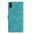 For iPhone X / XS Flower Embossing Pattern Leather Phone Case(Sky Blue)