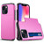 For iPhone 15 Shockproof Armor Phone Case with Slide Card Slot(Pink) For iPhone 15 Shockproof Armor Phone Case with Slide Card Slot(Pink)