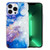 For iPhone 13 Pro Max IMD Shell Pattern TPU Phone Case(Sky Blue Purple Marble)