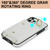 For iPhone 11 Pro Max Zipper Card Bag Phone Case with Dual Lanyard(White)