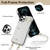 For iPhone 11 Pro Max Zipper Card Bag Phone Case with Dual Lanyard(White)