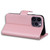 For iPhone 14 Pro Max Cartoon Buckle Horizontal Flip Leather Phone Case(Pink)