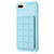 For iPhone 8 Plus / 7 Plus Grid Card Slot Holder Phone Case(Blue)