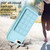 For iPhone 8 Plus / 7 Plus Grid Card Slot Holder Phone Case(Blue)