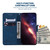 For iPhone 15 Pro Geometric Embossed Leather Phone Case(Blue)