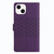 For iPhone 15 Diamond Embossed Skin Feel Leather Phone Case(Purple)