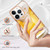 For iPhone 14 Pro Electroplating Marble Dual-side IMD Phone Case(Draft Beer)