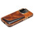 For iPhone 15 Pro Max Denior Oil Wax Leather Electroplating Card Slot Holder Phone Case(Brown)