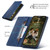 For Xiaomi 13 TTUDRCH RFID Retro Texture Leather Phone Case(Blue)