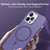 For iPhone 13 MagSafe Frosted Translucent Mist Phone Case(Dark Purple)