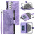 For Samsung Galaxy S21 5G Multi-Card Totem Zipper Leather Phone Case(Purple)