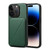 For iPhone 14 Pro Max Imitation Calfskin Leather Back Phone Case with Holder(Green) For iPhone 14 Pro Max Imitation Calfskin Leather Back Phone Case with Holder(Green)