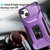 For iPhone 14 Sliding Camshield Holder Phone Case(Purple)