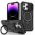 For iPhone 14 Pro Max Sliding Camshield Magsafe Holder TPU Hybrid PC Phone Case(Black)