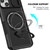 For iPhone 14 Plus Sliding Camshield Magsafe Holder TPU Hybrid PC Phone Case(Black)