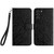 For Samsung Galaxy S22+ 5G Tree Birds Embossed Pattern Leather Phone Case(Black)