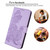 For iPhone 14 Datura Flower Embossed Flip Leather Phone Case(Purple)