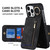 For iPhone 15 Plus Retro Ring and Zipper RFID Card Slot Phone Case(Black)