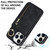 For iPhone 15 Retro Ring and Zipper RFID Card Slot Phone Case(Black)