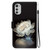 For Motorola Moto E32 Crystal Texture Colored Drawing Leather Phone Case(Crystal Peony) For Motorola Moto E32 Crystal Texture Colored Drawing Leather Phone Case(Crystal Peony)