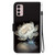 For Motorola Moto G42 Crystal Texture Colored Drawing Leather Phone Case(Crystal Peony)