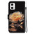 For Motorola Moto G73 Crystal Texture Colored Drawing Leather Phone Case(Gold Peony) For Motorola Moto G73 Crystal Texture Colored Drawing Leather Phone Case(Gold Peony)