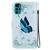 For Motorola Moto G22 Crystal Texture Colored Drawing Leather Phone Case(Blue Pansies)