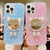 For iPhone 15 Pro Max Starry Sequin Diamond Cat Ears Mirror Epoxy TPU Phone Case(Blue)