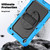 For Samsung Galaxy Tab A9+ Silicone + PC Tablet Case with Shoulder Strap(Light Blue)