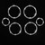 For BMW E70 2008-2013 / E71 2008-2014 6pcs Car Horn Circle Diamond Decoration Sticker, Left and Right Drive