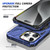 For iPhone 15 Pro Max MagSafe Magnetic Shockproof Phone Case with Ring Holder(Navy Blue)