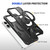 For iPhone 14 Plus MagSafe Magnetic Shockproof Phone Case with Ring Holder(Black)